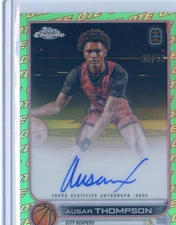 2022-23 Topps Chrome OTE AUSAR THOMPSON #CA-AUT2 AQUA RED OTE REFRACTOR AUTO /99