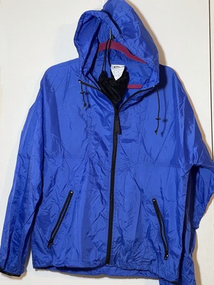 Windbreaker Helly Hansen Packable Sm Blue Full Zip Lightweight Jacket W/Bag Vtg