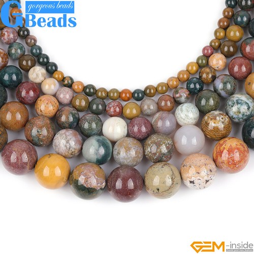 Cuentas de jaspe océano 15" natural mezclado color arco iris piedras preciosas para hacer joyas - Imagen 4 de 66