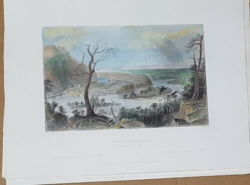 America USA UNITED STATES handcoloured engraving Bartlett 1839 G. Virtue Harpers - Picture 1 of 2