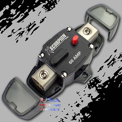 Marine Stereo Wet Wire Sounds 60 Amp Circuit Breaker Fuse Audio system Electric 