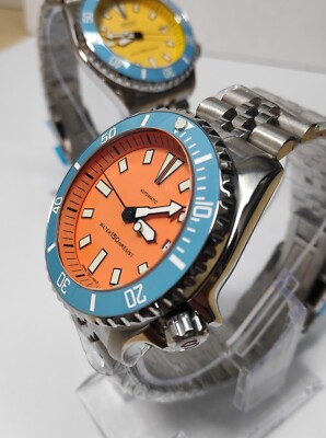 SKX007 SRPD 7002 With Seiko NH35 Sky Blue Orange S Mod Sapphire