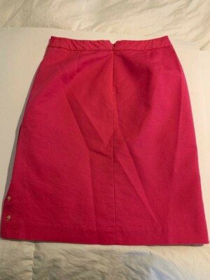Jupe Worthington Taille 4P - Rose, Longueur Genou, Coupe A-line, Coton, Occasion Très Bon état - Pour Petite Taille