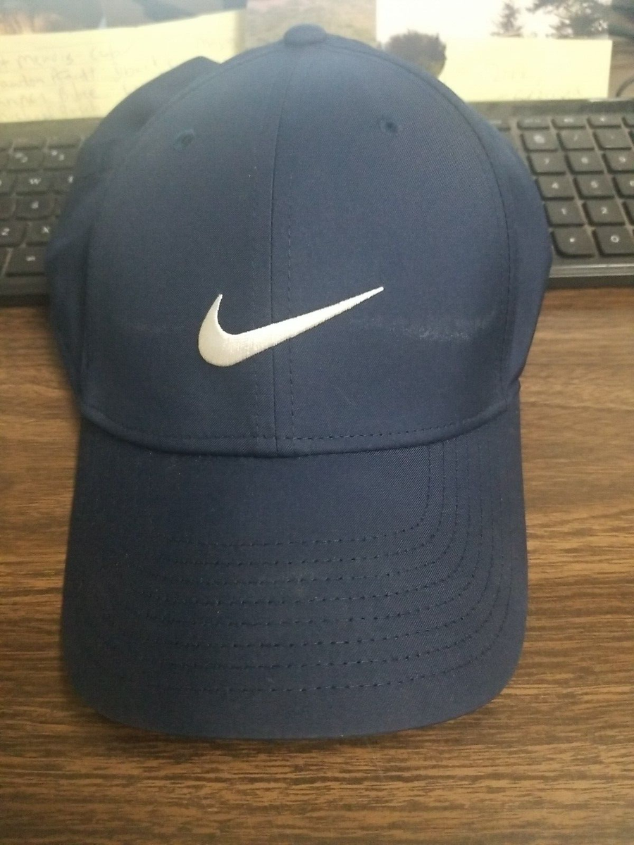 NIKE NAVY BLUE GOLF HAT BUCKLE STRAPBACK, DRI-FIT LEGACY91 | eBay