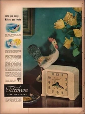 1948 Vintage ad Telechron Electric Clocks retro Alarm Clock Price rose  12/30/22