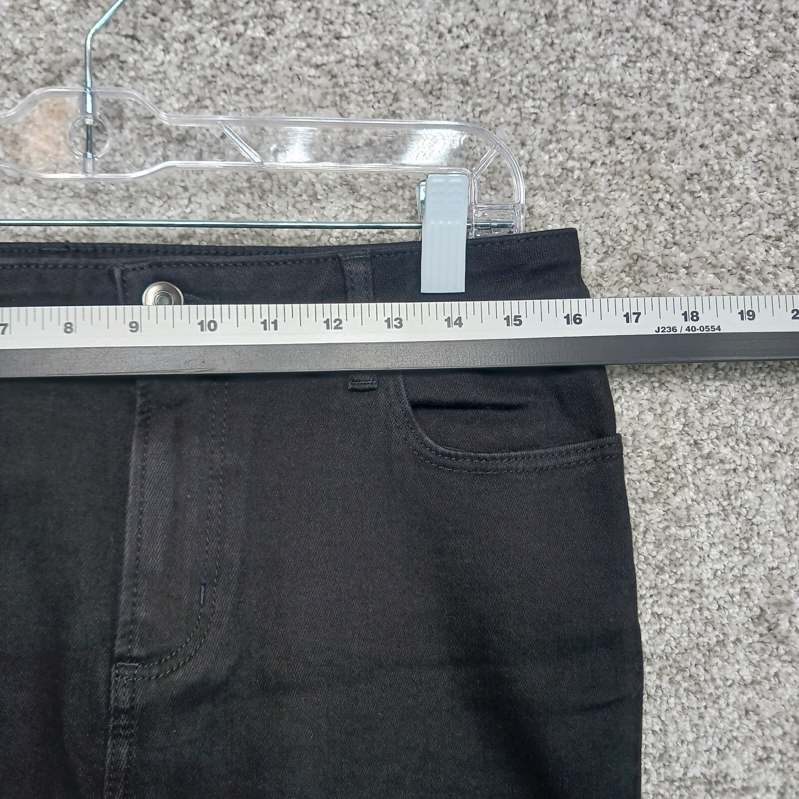 Members Mark Jeans Womens 10 Black Solid Straight Leg Fit High Rise Stretch