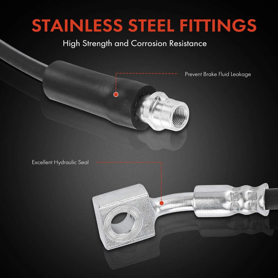 Manguera hidráulica de freno trasero izquierdo y derecho para Buick LaCrosse Regal Allure Cadillac Foto 4 de 4