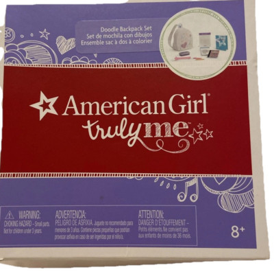 American Girl Doodle School Backpack Set New in Box Some box damage, item new