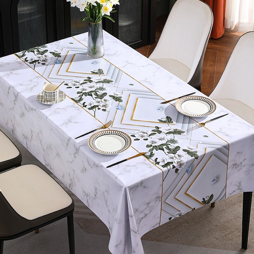 European Tablecloth Waterproof Oilproof Embroidered PVC Rectangular Dustproof - Picture 6 of 23