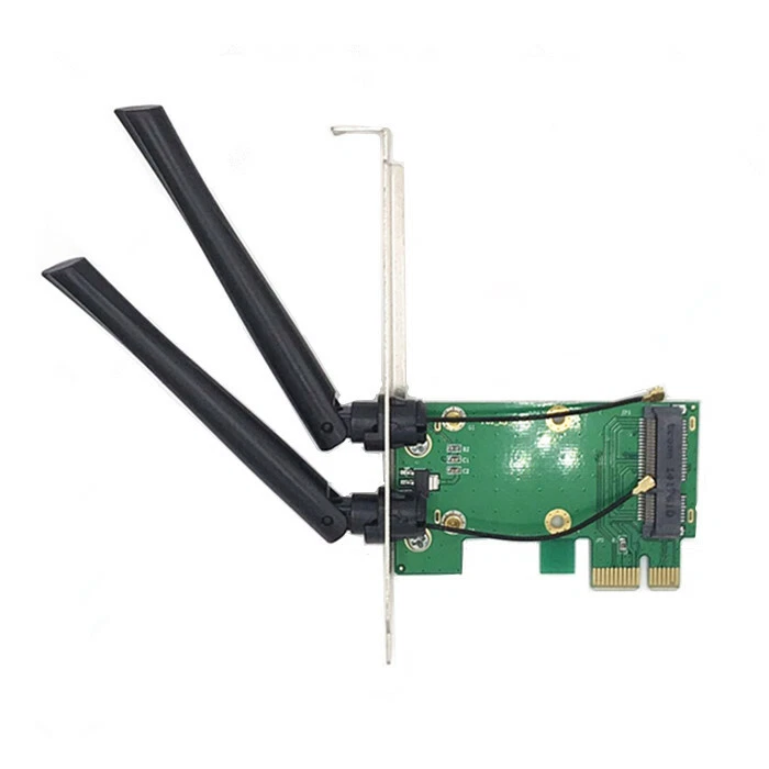 Wireless Wifi Network Card Mini PCI-E To PCI-E 2 Antennas + 1X Desktop Adapter  - Image 4 of 4