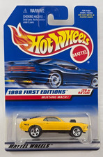 1998 Hot Wheels 670 First Edition 29/40 MUSTANG MACH 1 Yellow Variant w5 Spoke