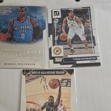 Panini Donruss Basketball Trading Card Lot - Westbrook, Haliburton, 3 Cards