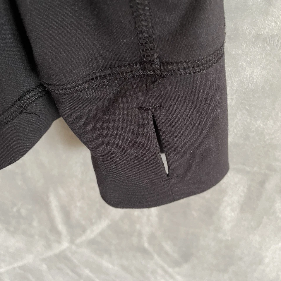 Pullover TEK GEAR 1/4 Cremallera Mujer L Negro/Gris Aire Libre Atlético Agujeros para Pulgares Foto 4 de 4