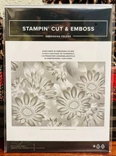 NEW STAMPIN UP SUNFLOWER 3D EMBOSSING FOLDER SOLD OUT! LARGE 6”x 8.5” FLOWERS