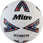 Mitre Soccer Ball Ultimatch One - White/Black/Red Deflated