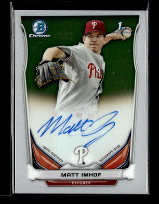 2014 Bowman Draft #BCA-MI Matt Imhof Chrome Draft Pick Autographs