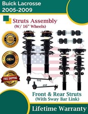 OE Front & Rear Struts With Sway Bar For 2005-2009 Buick Lacrosse W/16" Wheels