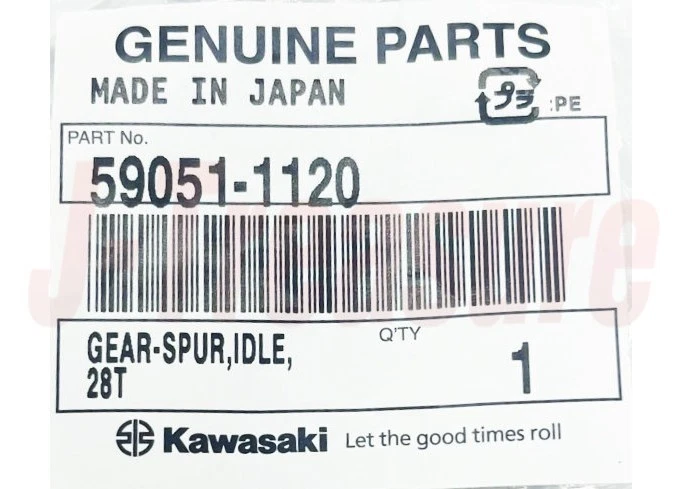 KAWASAKI KLR250 KL250D 1985-2005 Genuino Engranaje de carril en ralentí 28T 59051-1120 OEM Foto 3 de 4