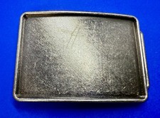 Rectangular Silver Tone Belt Buckle To Repurpose For Your Craft Or Project