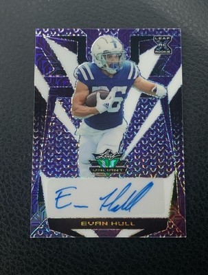 2023 Leaf Eclectic Valiant Evan Hull PURPLE MOJO AUTO AUTOGRAPH RC XRC 2/3