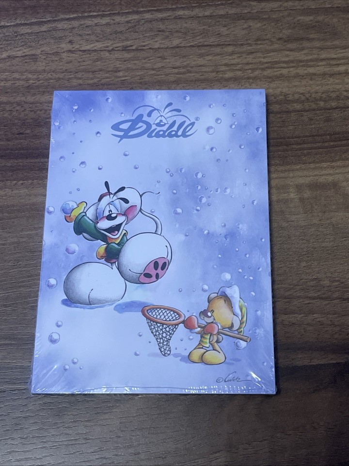 Diddl Weihnachten Block Diddl mit Pimboli Schnee A6 24072