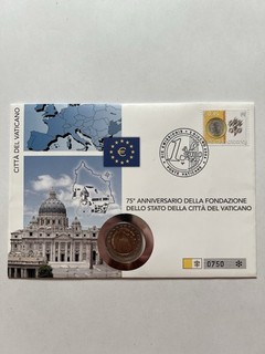 Vatikan 2004 2 Euro Gedenkmünze "75 Jahre Vatikanstadt" in Numisbrief