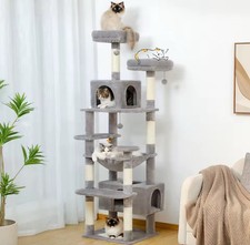 Large Cat Tree; Scratch Tower 175 Cm High; Multi Level With 2 Caves