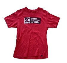 Vintage Roter DC Logo T Shirt Gr. L