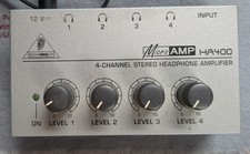 Behringer MicroAMP HA400 Amplificatore per cuffie 4 canali con adattatore 12V argento usato