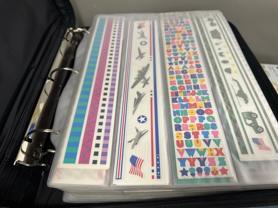 Carpeta Creative Memories con 15 inserciones laterales de doble cara pegatinas álbumes de recortes LOTE Foto 2 de 4