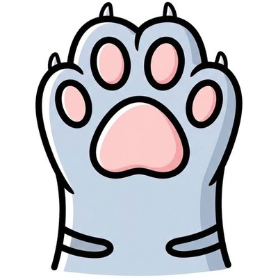 4x sticker cat foot car sticker 9x9cm paws cat cute paw decoration set