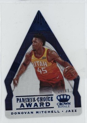 2018 Panini Crown Royale Panini's Choice Award Blue 29/49 Donovan Mitchell 18er