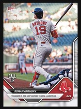 💥Roman Anthony💥2025 Topps Now Card #607💥Youngest w/Leadoff HR💥Red Sox