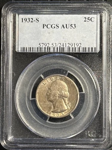 1932 S Washington Quarter PCGS AU-53