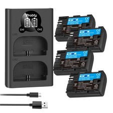 2800mAh LP-E6NH Battery LED Dual Charger For Canon EOS R5 R6 90D 60D 70D 80D