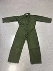 Vintage Vietnam OG 107 US Military Cotton Coveralls Mens Sz L Green Sateen
