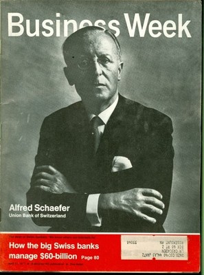 1971 Business Week Magazine: Alfred Schaefer, Union Bank Of Switzerland