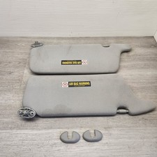 01-05 Honda Civic Right Left Sun Visor Shade Gray Pair Set W Mirrors Oem