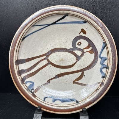 Svend Bayer @ Wenford Bridge Keramik Schale Dekor ''stilisierter Vogel'' 25cm Durchmesser #2872