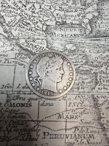 1915 Barber Quarter Silver - VG - BQ2