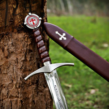 Knights Templar Sword Replica Crusader Medieval Knight Steel Blade Wall Decor