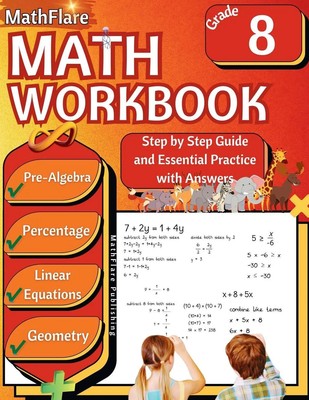 MathFlare - Math Workbook 8th Grade Mathflare Publishing Taschenbuch Englisch