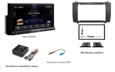 Alpine ILX705D Multimedia Kit Für Mercedes SLK Serie R171 Von 2004 Bis 2011