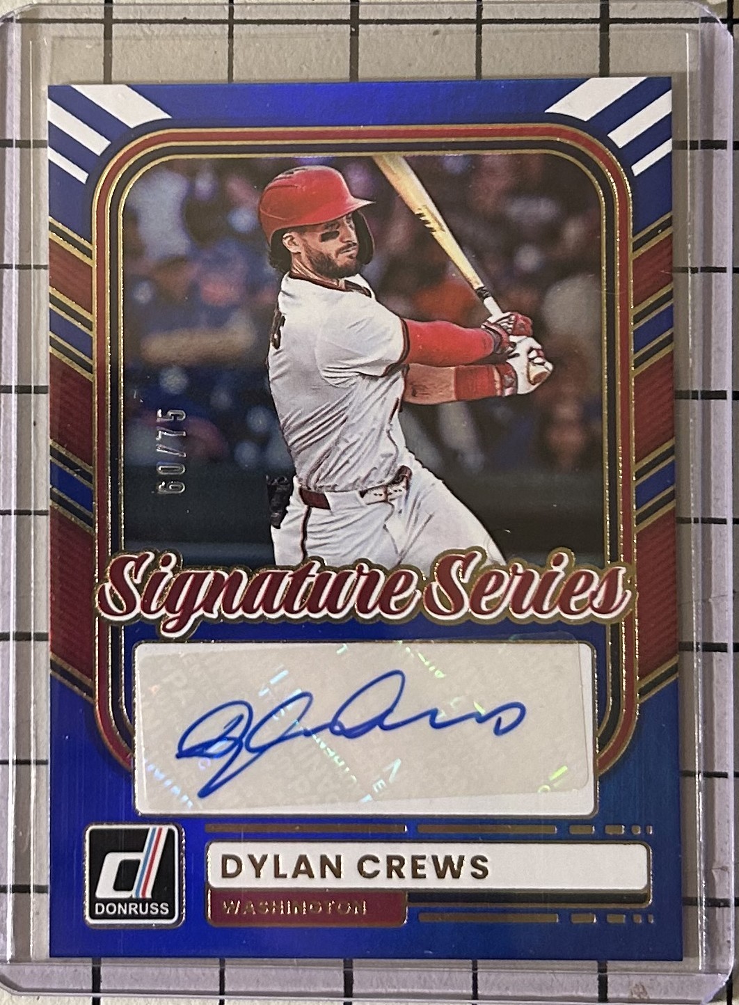 2026 Donruss Signature Signature DYLAN CREWS #SS-DC Blue Auto /75 Washington