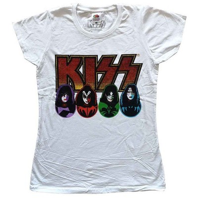 KISS Band Logo Faces & Icons Skinny Fit T Shirt