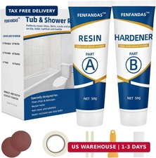 Tub and Shower Repair Kit White, Fiberglass Tub and Porcelain Repair Kit, Acryli