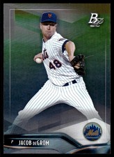 Jacob deGrom 2021 Bowman Platinum #53 New York Mets FREE SHIPPING AutographDen