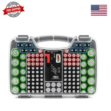 180 Battery Organizer Case with Tester, Double-Sided, Locking Lid