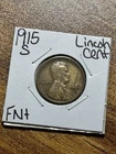 1915 S Lincoln Wheat Cent Penny FN Fine Better Date Coin (Raw16230)
