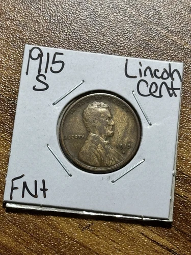1915 S Lincoln Wheat Cent Penny FN Fine Better Date Coin (Raw16230)